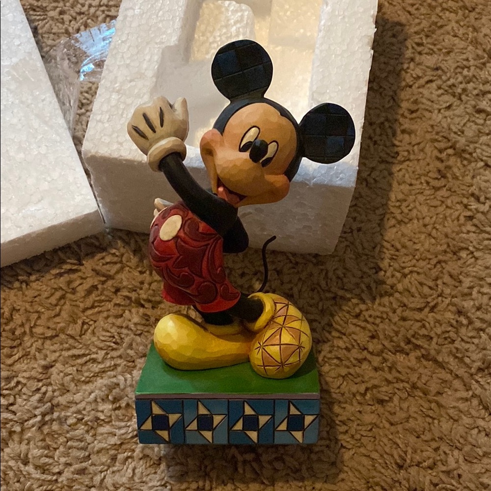 Jim Shore Disney Black and Red Mickey Mouse Decor Accent